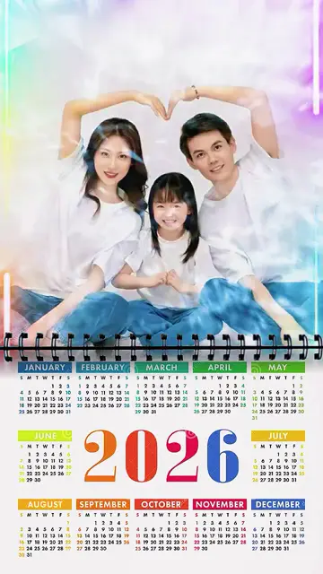 Превью шаблона «FAMILY CALENDAR 2026»