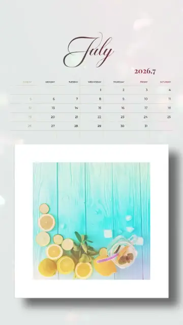 Превью шаблона «7月calendar③»