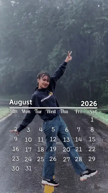 Превью шаблона «AUGUST 2026 CALENDAR»