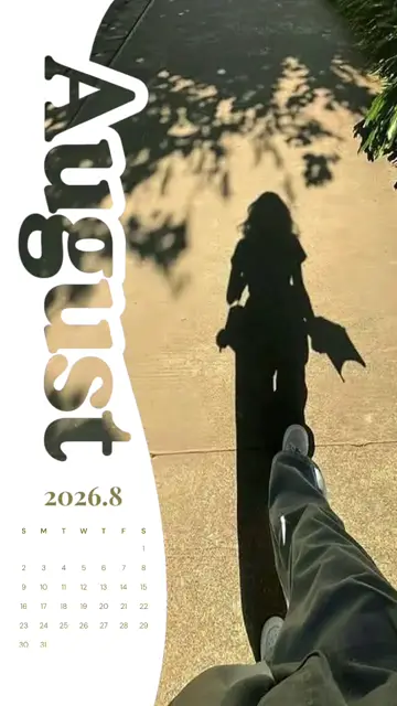 Превью шаблона «8月calendar②(white)»